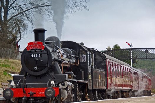 No 46512 leaves Boat of Garten for Aviemore © Strathspey Steam Railway