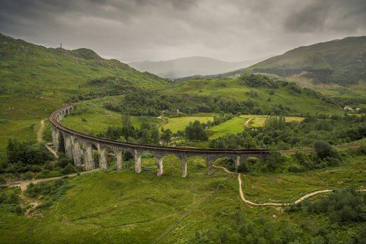 Glenfinnan, Scotland - The Glenfinnan viaduct on the West Highland Line