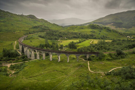 Glenfinnan, Scotland - The Glenfinnan viaduct on the West Highland Line