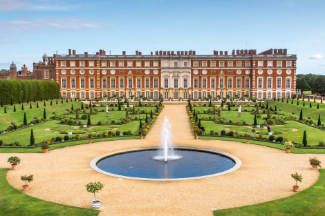 Hampton Court Palace, London, Gardens towards South Front