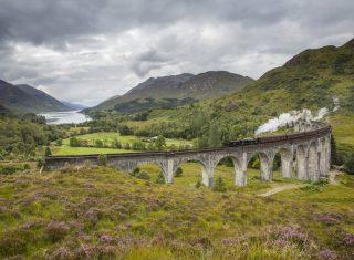 Jacobite Steam Train, Glenfinnan, Viaduct, Scotland