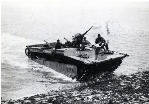 Liberation Route, Netherlands - Battle of the Scheldt - Buffalo landing on the shore of Baarland © Liberation Museum Zeeland