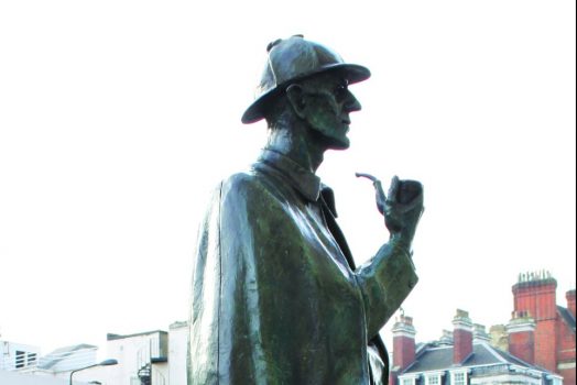 Sherlock Holmes statue ©The Sherlock Holmes Museum, 221b Baker Street, London, England www.sherlock-holmes.co.uk