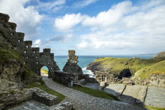 Close-up of Tintagel Castle, Cornwall
